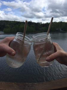 Biodegradable straws at The Ashfield Lake House